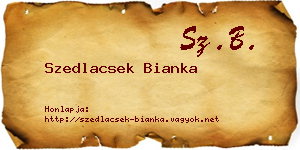 Szedlacsek Bianka névjegykártya