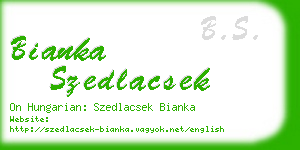 bianka szedlacsek business card